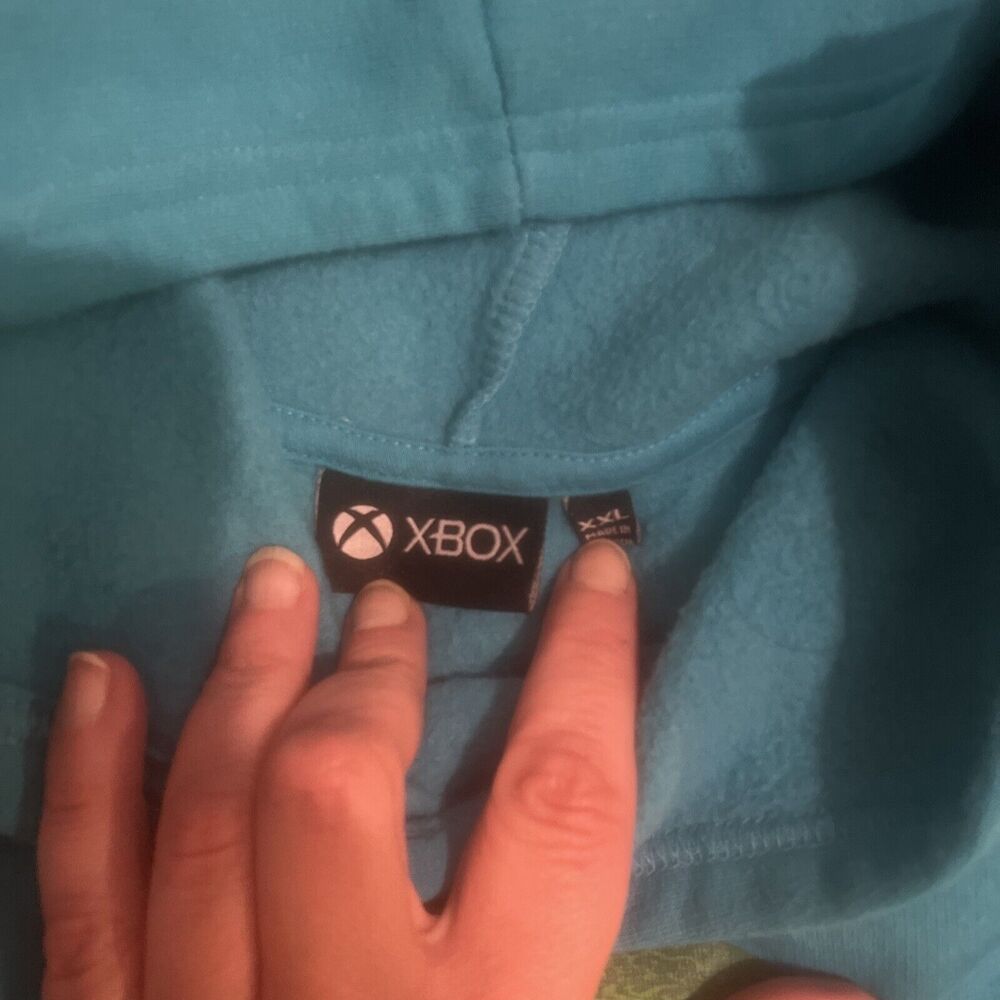 Microsoft Xbox Graphic Hoodie Jump In Surf Spray Blue Size Youth XXL - Picture 4 of 5